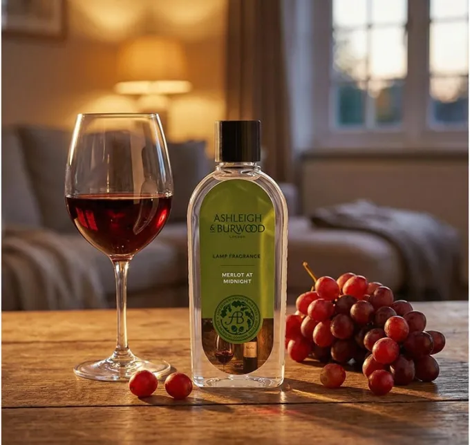 Ashleigh & Burwood Geurlamp olie Merlot at Midnight L