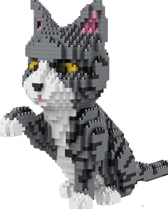 Balody 3D bouwset Grijs witte kat