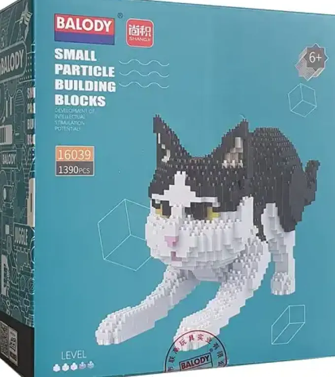 Balody 3D bouwset Zwart witte kat