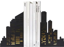Balvi Boekensteun Skyline Lights zwart