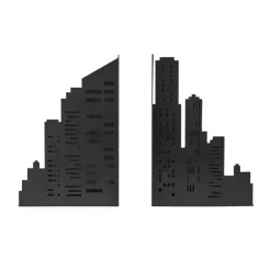 Balvi Boekensteun Skyline Lights zwart