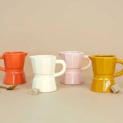 Balvi Koffiekop set Moka Caramel - 4 kleuren