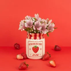 Balvi Mini vaas Strawberry Jam rood