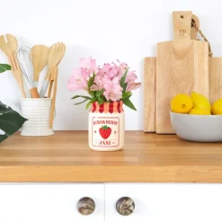 Balvi Mini vaas Strawberry Jam rood