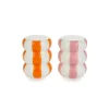 Balvi Peper en Zoutstel stel Floats oranje/roze ceramic