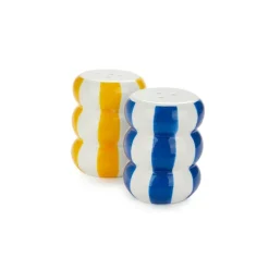 Balvi Peper en Zoutstel stel Floats geel/blauw ceramic