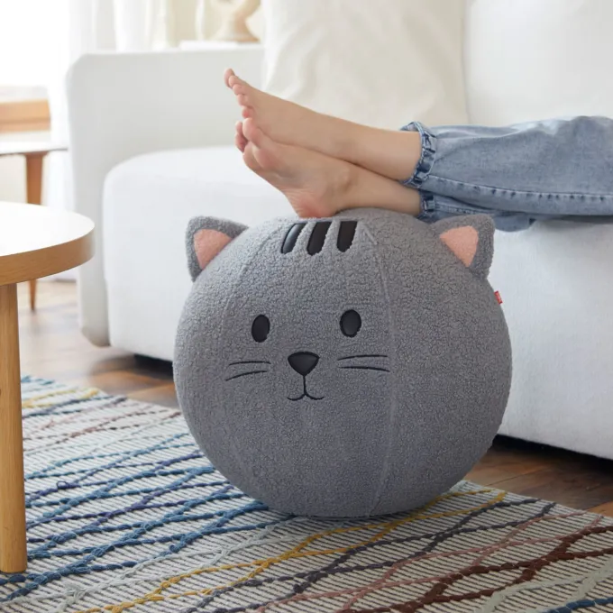 Balvi Poef Kitty grijs polyester