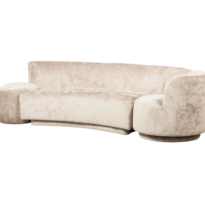 BePureHome Combi-popular: bankje + fauteuil + poef naturel