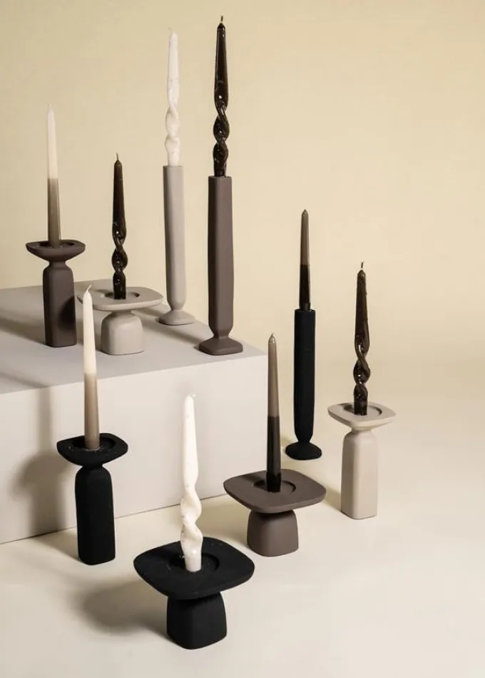 By Boo Candle holder Squand large - beige