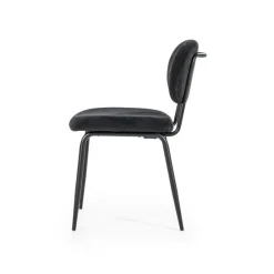 By Boo Eettafelstoel Cosmo zwart - Set van 2 - 1 showroommodel en 1 nieuwe stoel