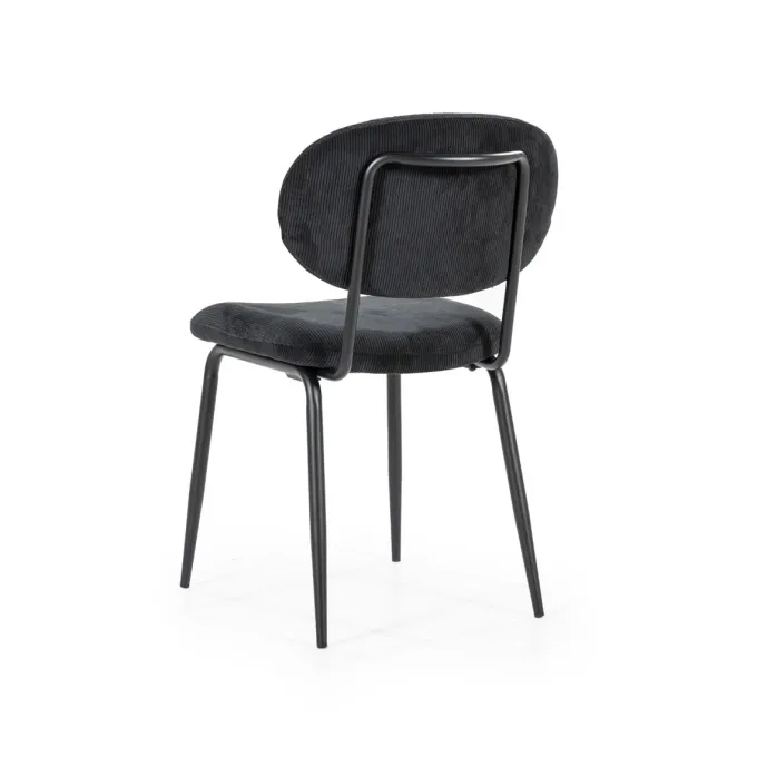 By Boo Eettafelstoel Cosmo zwart - Set van 2 - 1 showroommodel en 1 nieuwe stoel