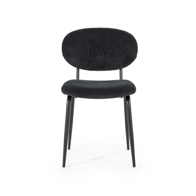 By Boo Eettafelstoel Cosmo zwart - Set van 2 - 1 showroommodel en 1 nieuwe stoel