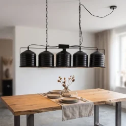 By Boo Industriële Hanglamp Minack Large - Zwart - By-Boo