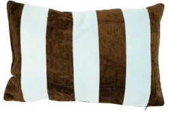 By Boo Kussen Stripey 40x60 cm - Lichtblauw / bruin