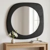By Boo Spiegel Moku Large - Zwart - Organisch Design