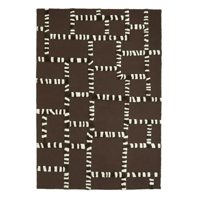 By Boo Vloerkleed StripeScape - bruin