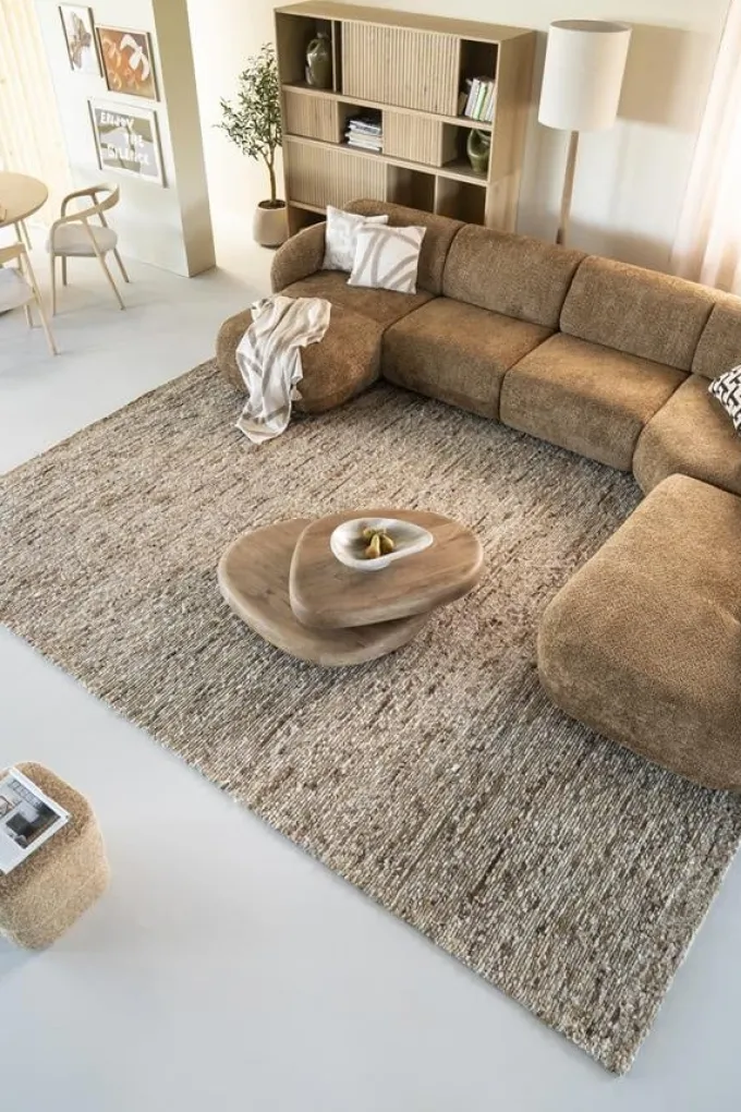 By Boo Vloerkleed Takara 290x390 cm - mosterd