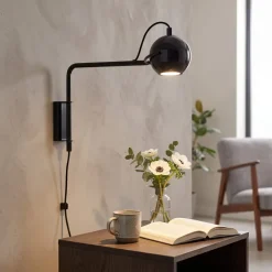By Boo Wandlamp Camera - Stijlvolle Retro Wandlamp in Zwart