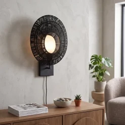 By Boo Wandlamp Ovo - Stijlvolle zwarte wandlamp van By Boo