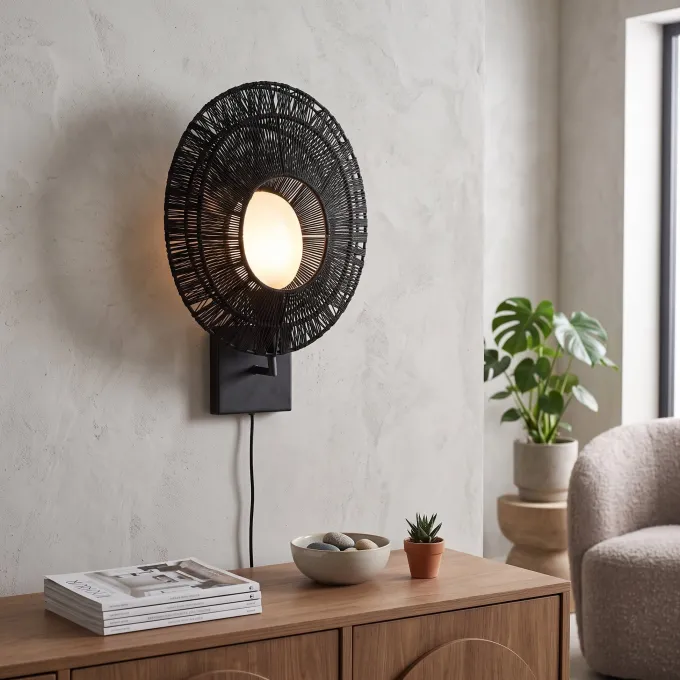 By Boo Wandlamp Ovo - Stijlvolle zwarte wandlamp van By Boo