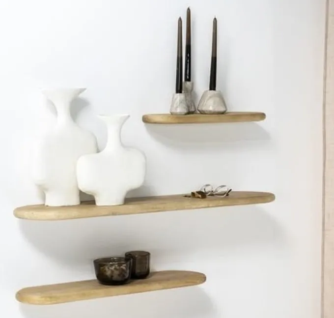 By Boo Wandplank Tre 1 mango 49 cm – naturel
