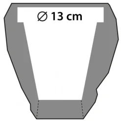 Candellana Bloempot beton Geometric 13 cm mat Zwart