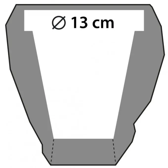 Candellana Bloempot beton Geometric 13 cm mat Zwart