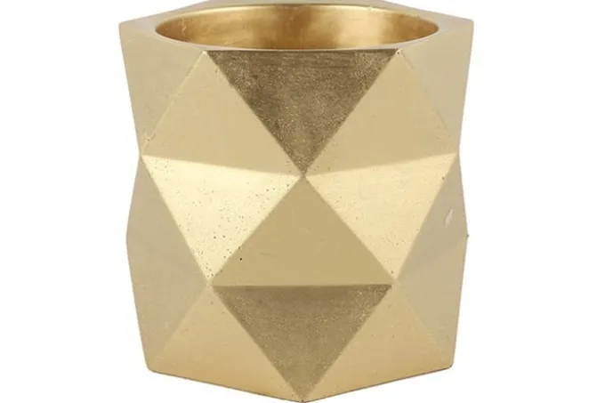 Countryfield Bloempot Rombo XL goud - Luxe Industriële Bloempot