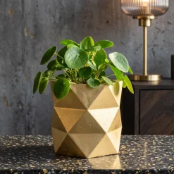 Countryfield Bloempot Rombo XL goud - Luxe Industriële Bloempot