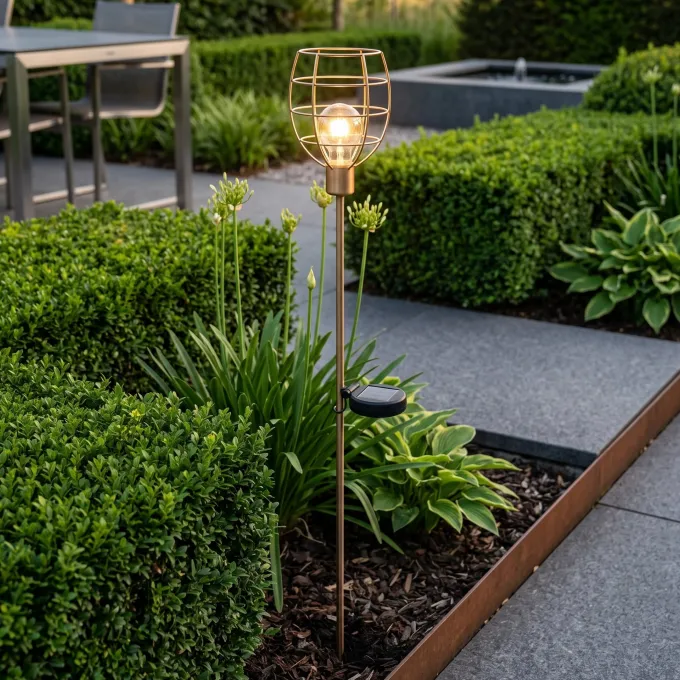 Countryfield Countryfield Solarlamp tuinsteker Ilja goud - Sfeervolle buitenverlichting