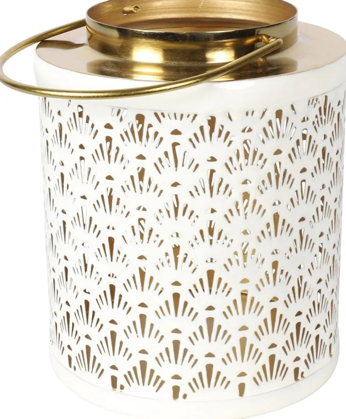 Countryfield Countryfield Windlicht Amira Wit - Sfeervol Goud & Wit Windlicht
