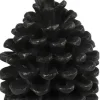Countryfield Dennenappelkaars LED Lyon L zwart