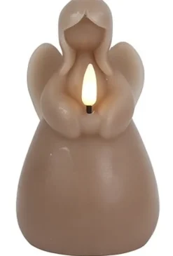 Countryfield Engel kaars LED Lyon L taupe