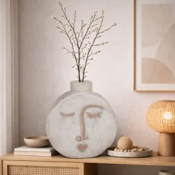 Countryfield Fles / Vaas gezicht Picasso wit