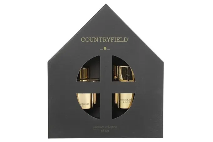 Countryfield Golden Delight Gift box - Geurstokjes & Geurkaars Goud