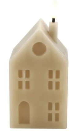 Countryfield Huis kaars LED Lyon M beige