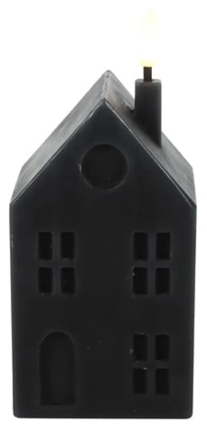 Countryfield Huis kaars LED Lyon M zwart