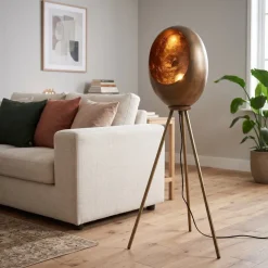 Countryfield Industriële Vloerlamp E27 Eggy in Koper