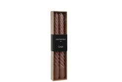 Countryfield Kaars Twirly set van 2 roze kaarsen