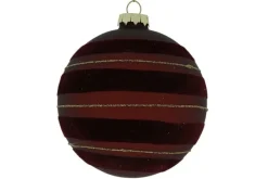 Countryfield Kerstbal Robee L donkerrood - Ø12CM