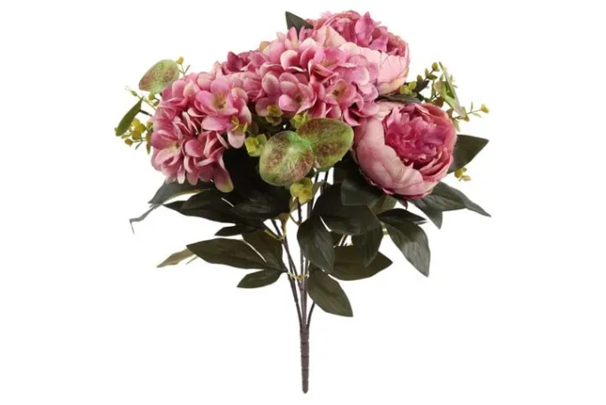 Countryfield Kunst boeket Peony Hydrangea 3x3 Lila