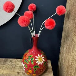Countryfield Kunstdeco Pom Pom Set van 3 takken roze - 16 x 16 x 75 cm