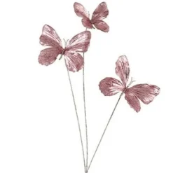 Countryfield Kunstdeco Vlinder Lush Set van 3 roze-L66,04B30,48H15,24CM
