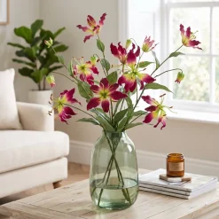 Countryfield Kunsttak Gloriosa Aubergine - Sfeervolle Zijden Bloem