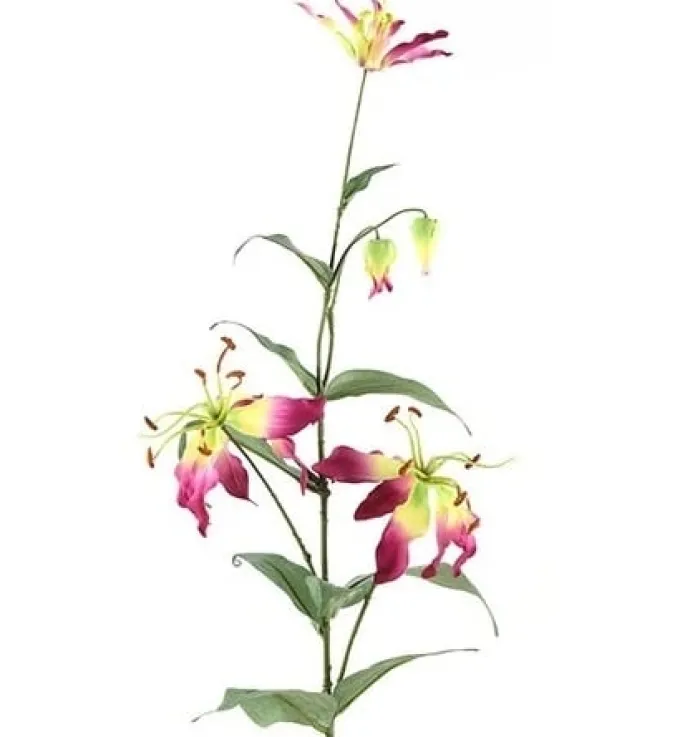 Countryfield Kunsttak Gloriosa Aubergine - Sfeervolle Zijden Bloem