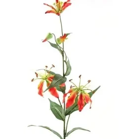 Countryfield Kunsttak Gloriosa oranje - Sfeervolle zijden bloem