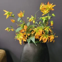 Countryfield Kunsttak Gloriosa goud - Luxe zijden bloem voor in huis