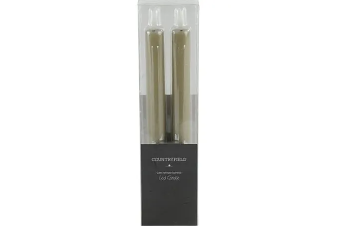 Countryfield LED Licht Dinerkaars Lyon rustiek beige - set van 2