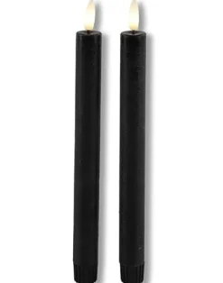 Countryfield LED Licht Dinerkaars Lyon rustiek zwart - set van 2