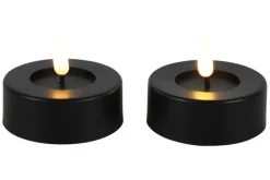 Countryfield Maxi theelicht Ø6,7CM LED Patio set van 2 zwart